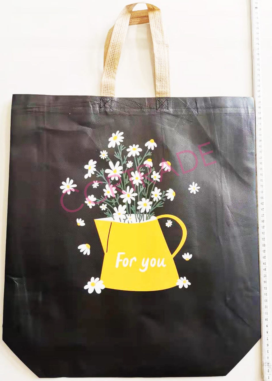 กระเป๋ากระถางดอกไม้ สะพายข้างจัมโบ้ 42.5x46 ซม.(คละสี)