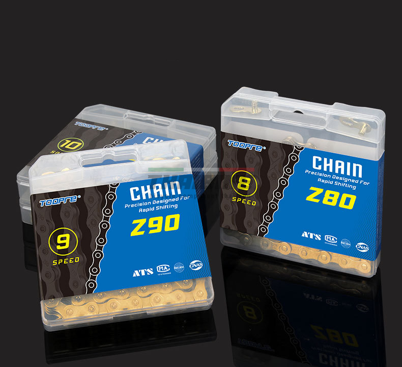 (สีทอง)ของแท้ โซ่จักรยาน TOOPRE Bike Chain Z80(617/8S), Z90(9S), z10 (10), Z11(11) Z12 โซ่เสือหมอบ โซ่เสือภูเขา