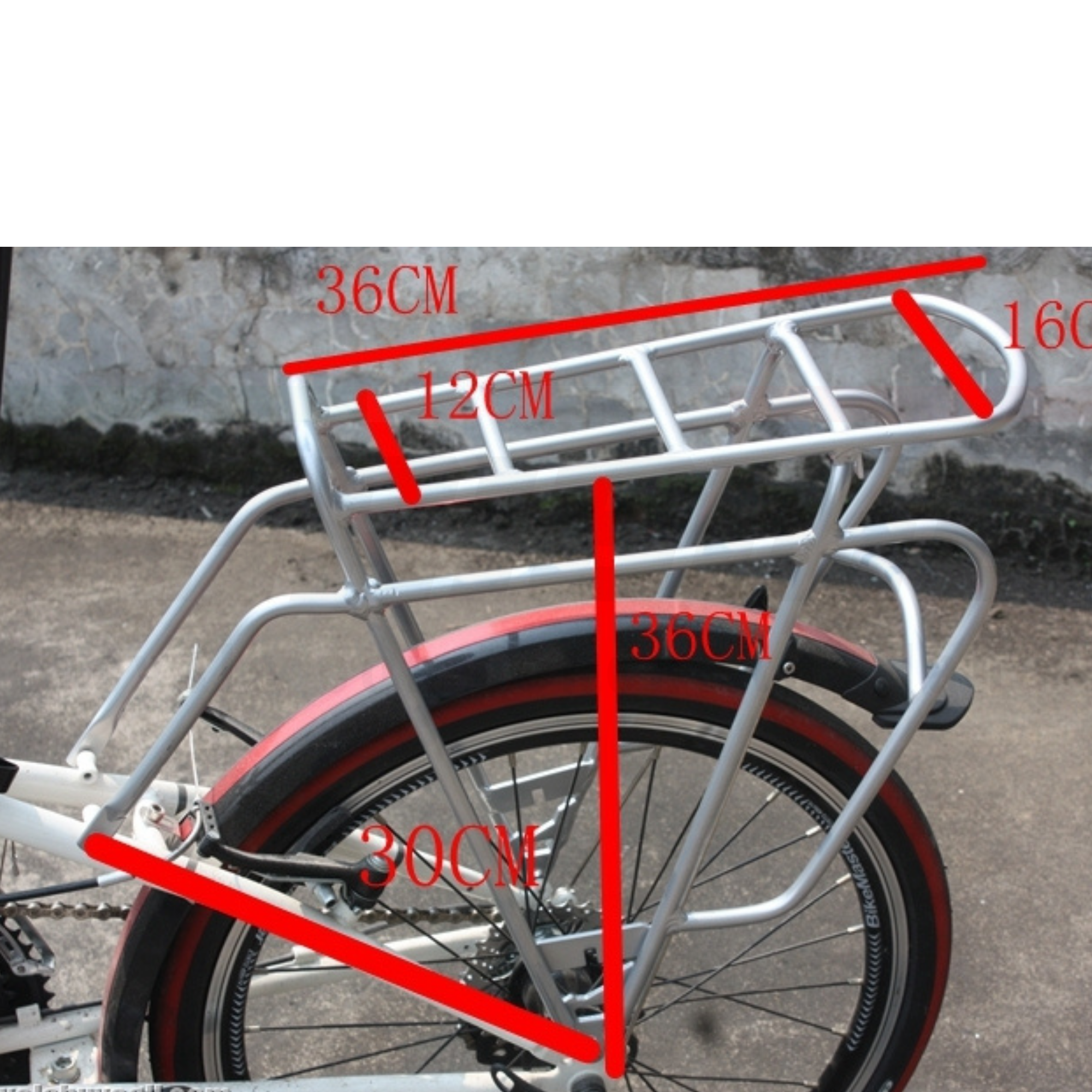 ตะแกรงหลังอลูมิเนียม สำหรับจักรยานขนาดล้อ 20 นิ้ว ตะแกรงหลังรถ DAHON