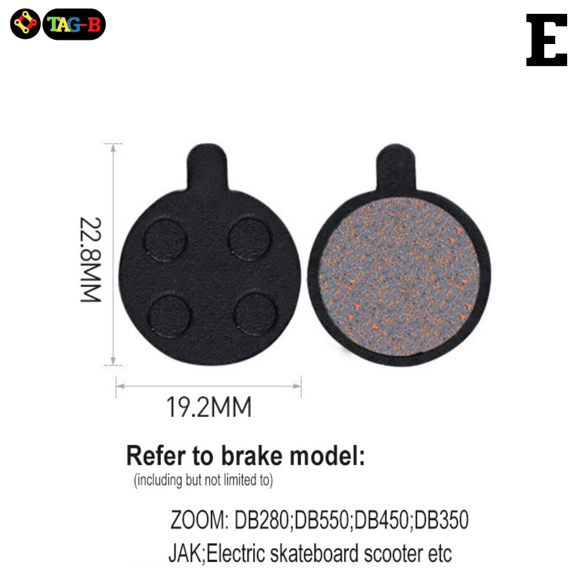 ผ้าเบรค ดิสเบรคเสือภูเขา HF BP3 แผ่นยางดิสเบรค SHIMANO ZOOM NUTT