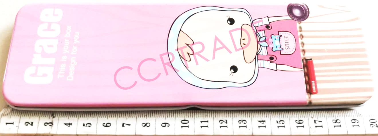 กล่องดินสอเหล็กการ์ตูน(ลายใหม่) 20 ซม.