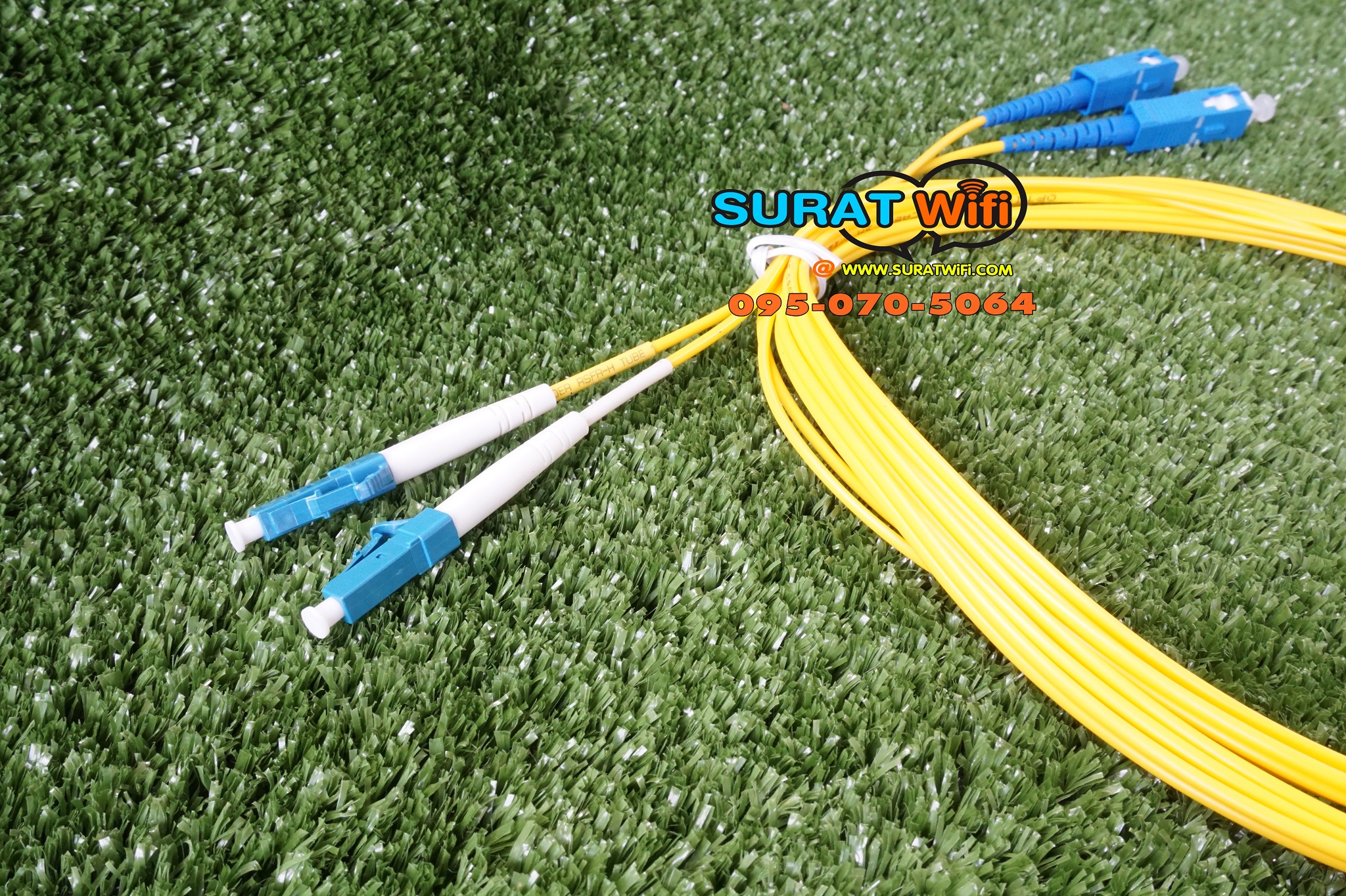 LC-SC Duplex Fiber Optical Patch Cord ยาว3เมตร