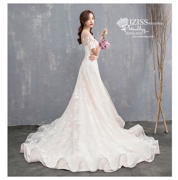 BR366 **พรีออเดอร์**ชุดแต่งงาน&ชุดเจ้าสาวแนวเรียบหรู สีขาวเกรดพรีเมี่ยม น่ารัก สวยโดดเด่นไม่ซ้ำใคร