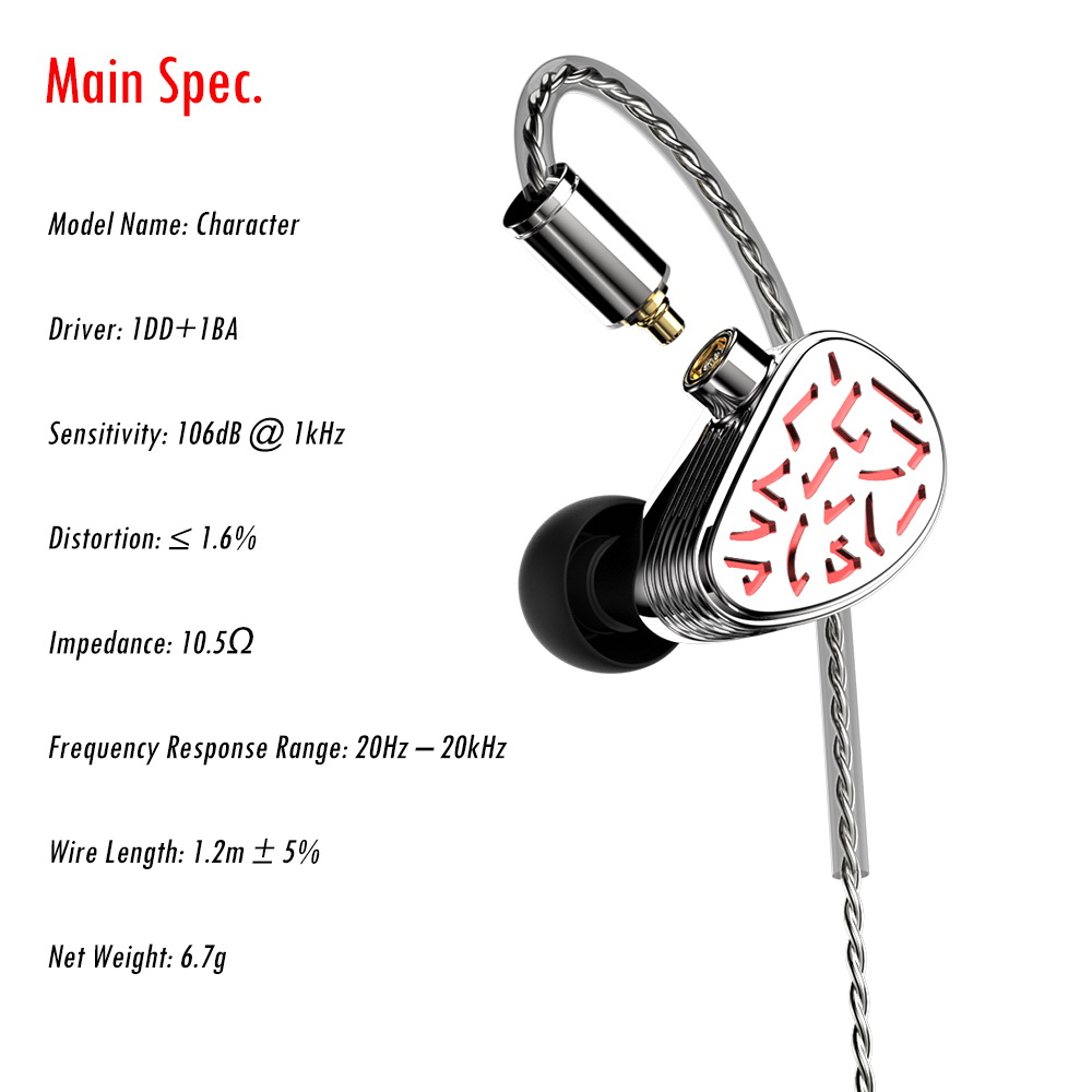 ขาย THHiFi Character หูฟัง 2 ไดรเวอร์ 1BA+1DD ประกันศูนย์ไทย