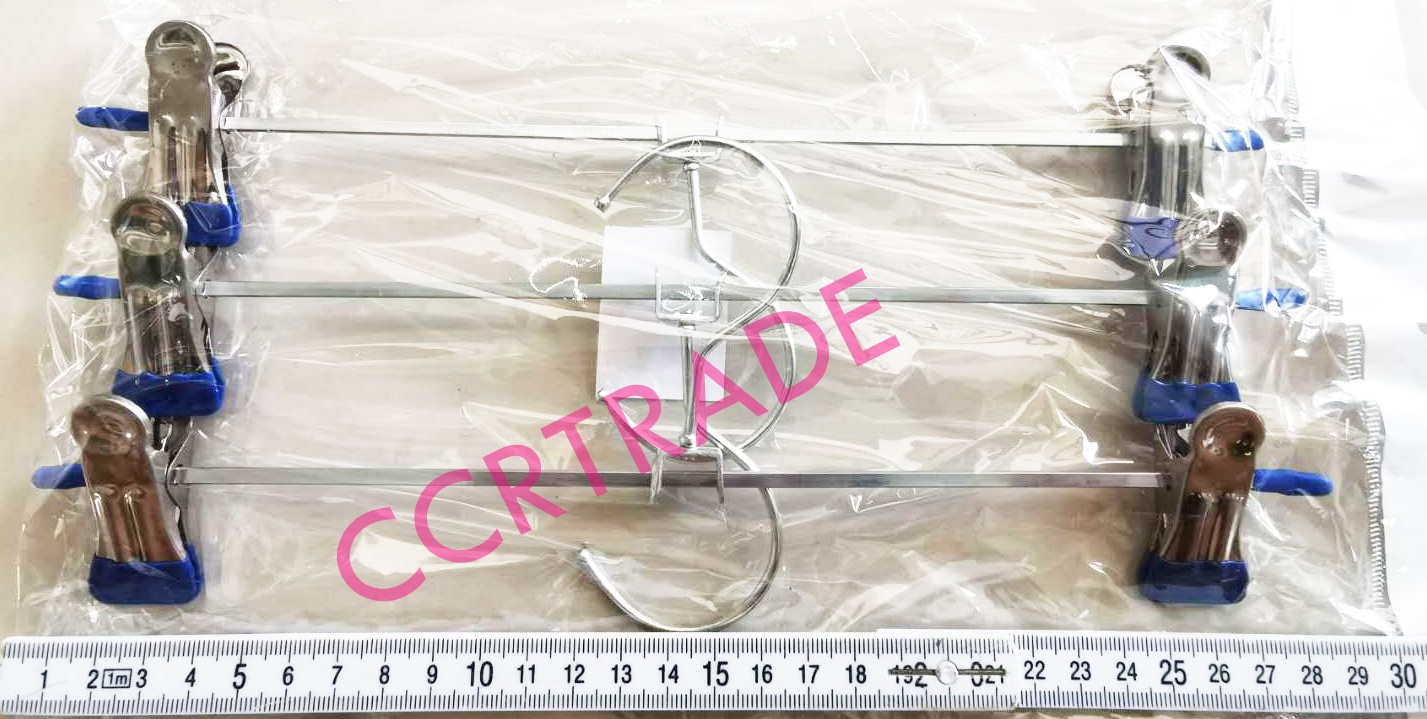 ไม้หนีบกระโปรงสแตนเลส 3 ชิ้น 28.5 ซม.