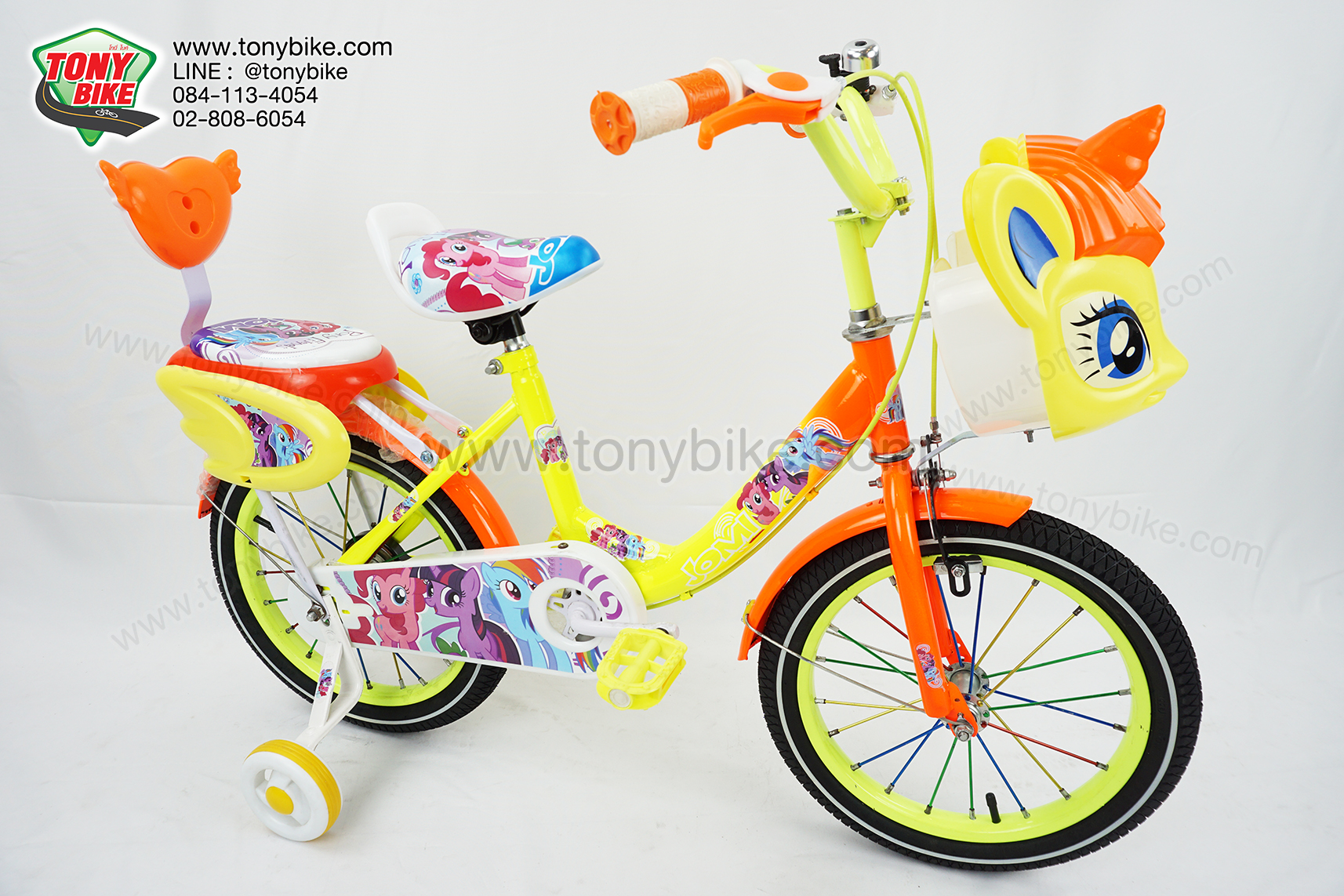 จักรยานเด็ก 16 นิ้ว ม้าโพนี่ สีเหลือง