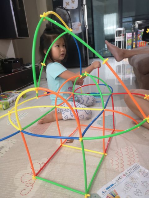 ตัวต่อหลอด แบบหนา ตัวต่อหลอด 4 มิติ 200 ชิ้นหลอด diy ส่งจากไทย❤️ของเล่นปลายเปิด สนุกมาก