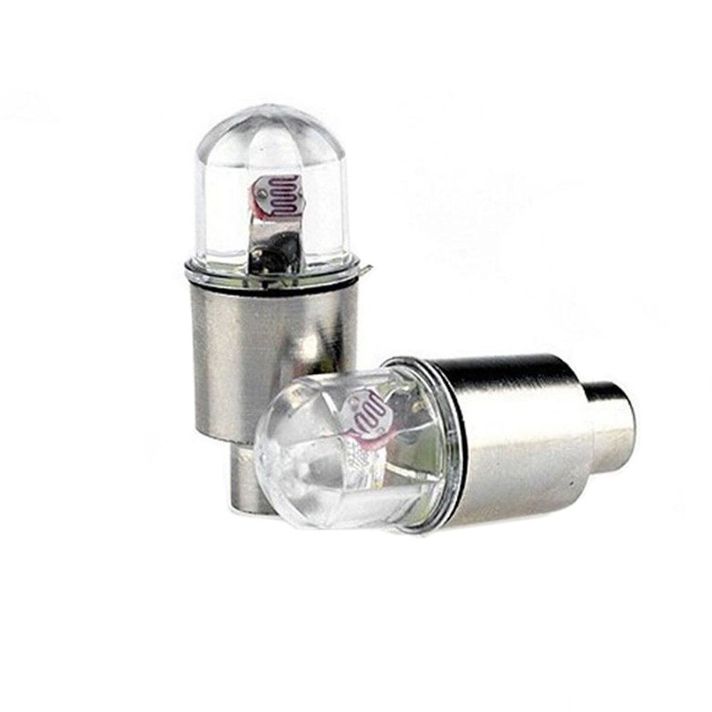 ไฟติดจุ๊บล้อจักรยานไฟสีสลับ ติดอัตโนมัติ LED Tire Valve Dust Cap Spoke Flash Light
