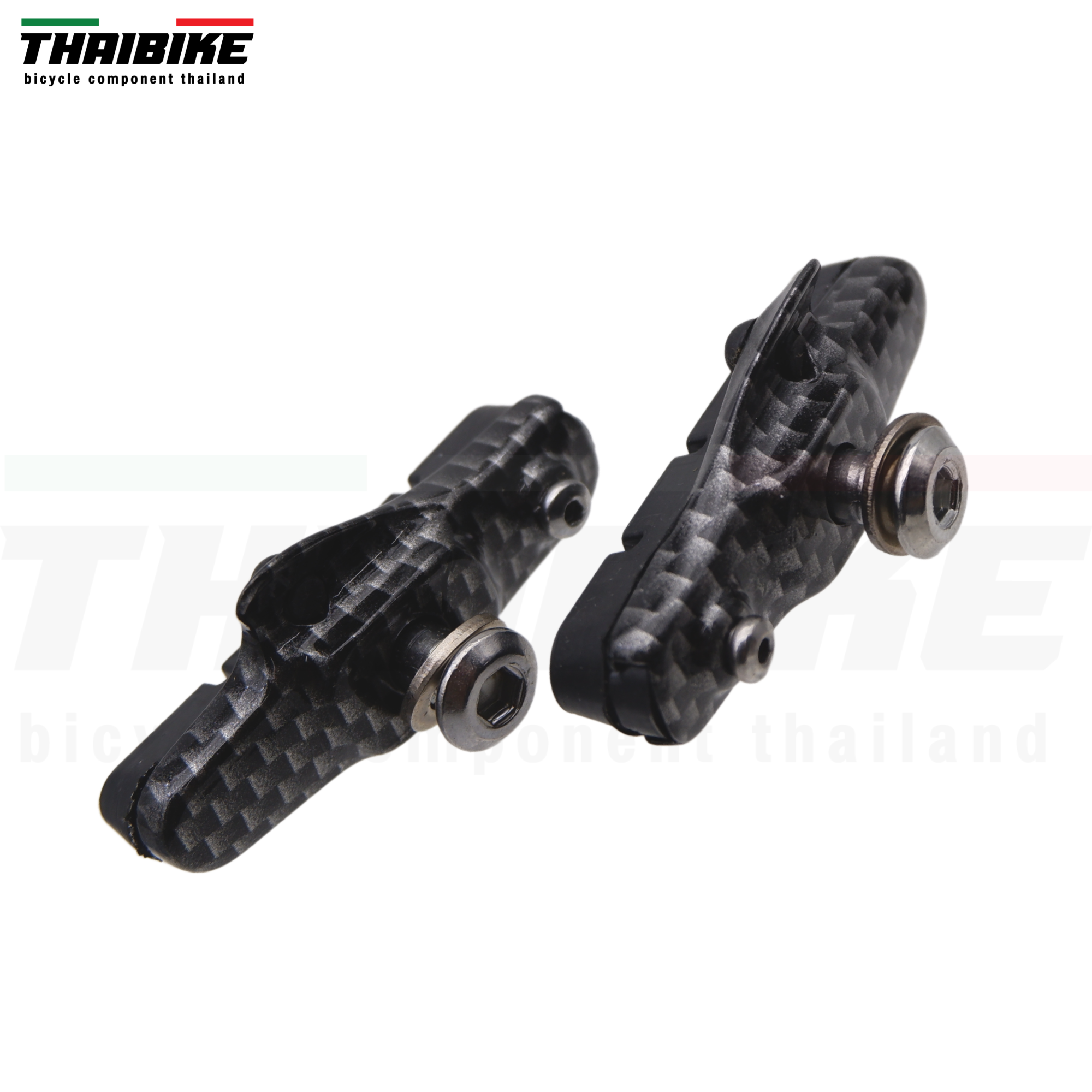 ผ้าเบรคจักรยานเสือหมอบล้ออลูมิเนียม แบบมีฝักเบรค THAIBIKE แถมฟรียางเบรค 1 ชุด