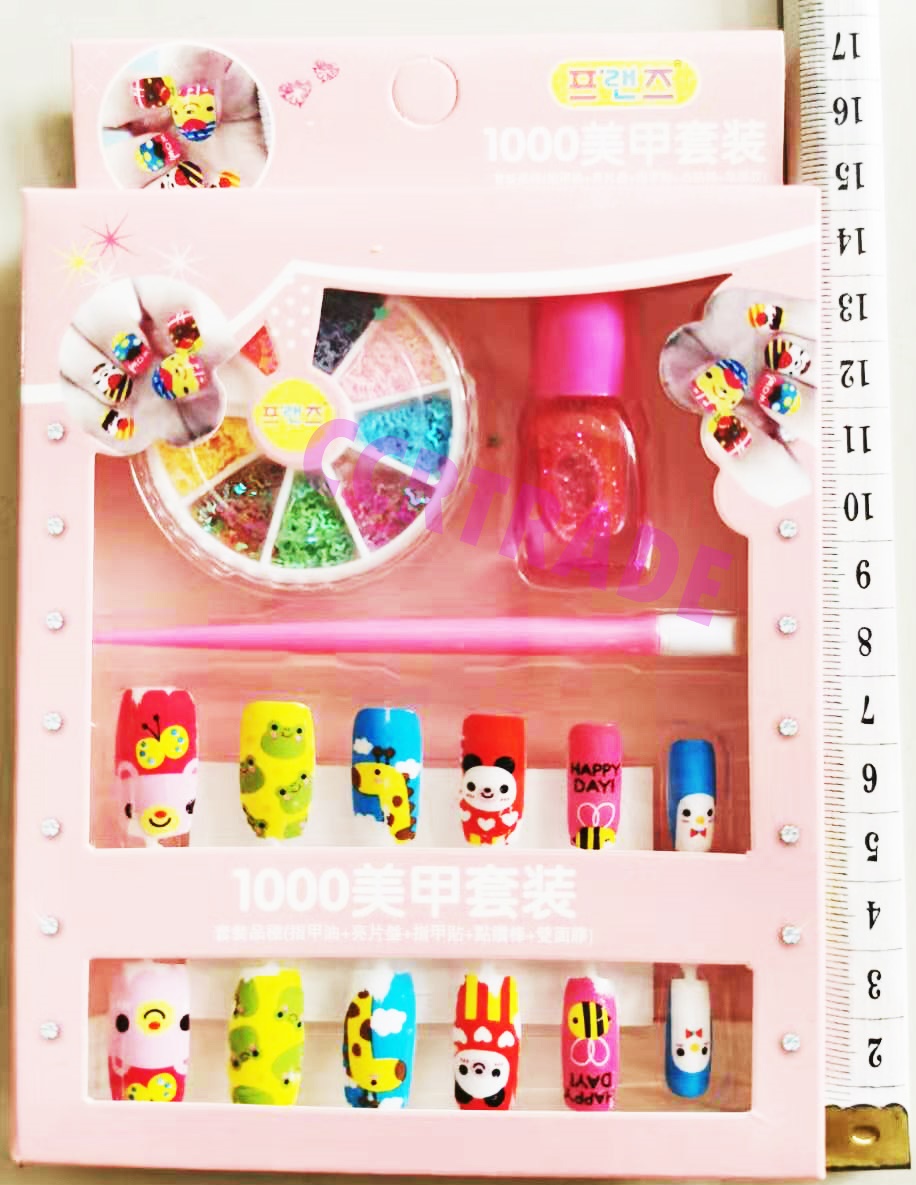 ชุดเล็บปลอมกล่องพาสเทล 11x16 ซม.(1x20)