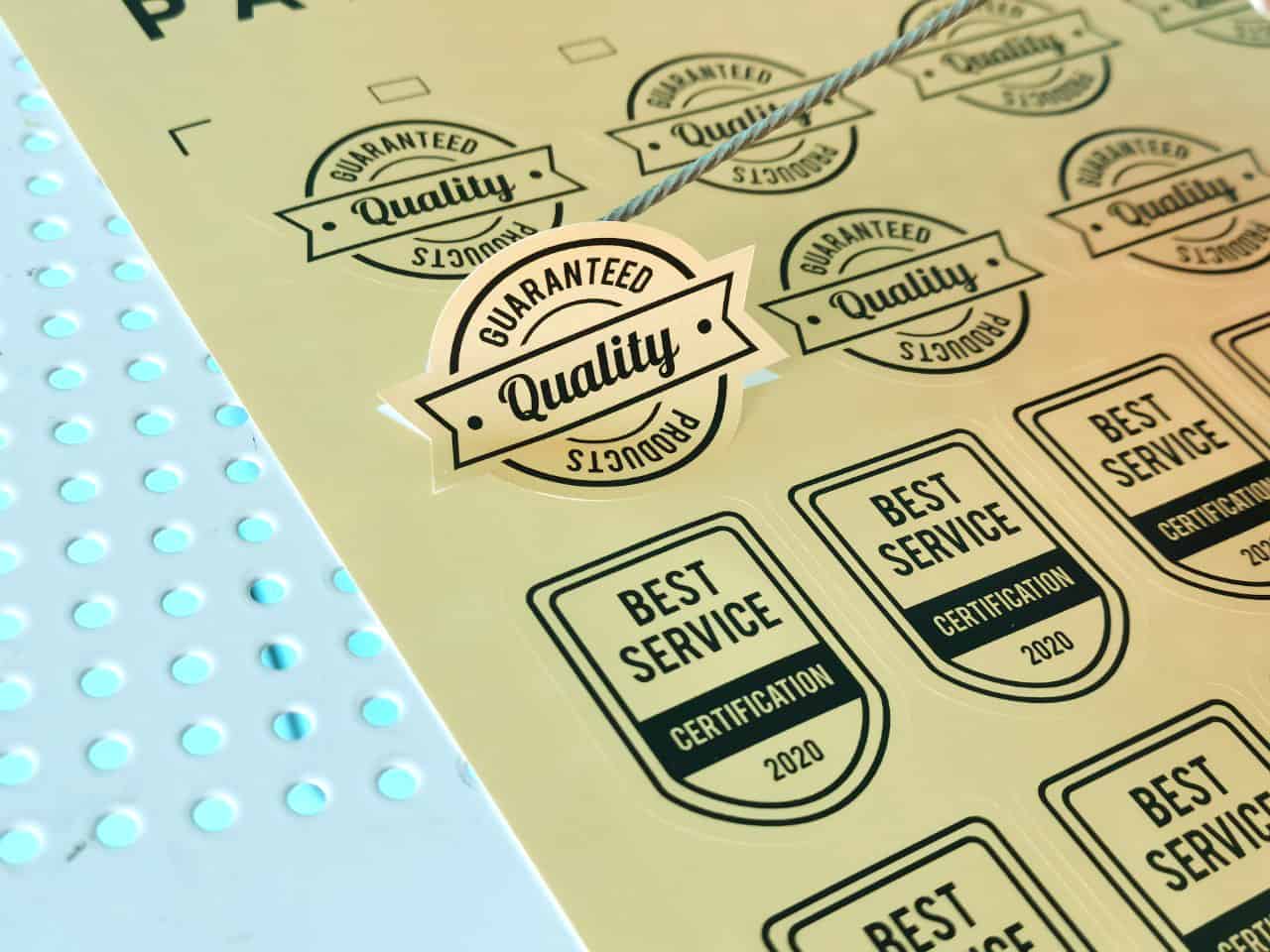 ฉลากสินค้าสีทอง สติ๊กเกอร์ฟรอยทอง (ทองด้าน)