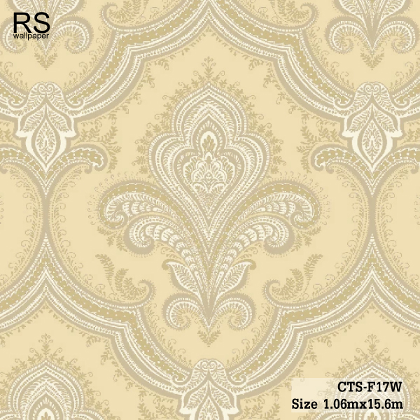 วอลเปเปอร์ ลายหลุยส์คลาสสิค สีทอง CTS-F17W