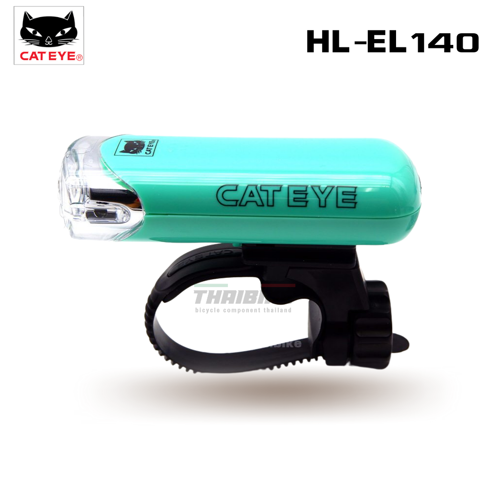 CATEYE ไฟหน้าจักรยานแคทอายรุ่น HL-EL140 (หลอดเดียว), สีเขียว BIANCHI