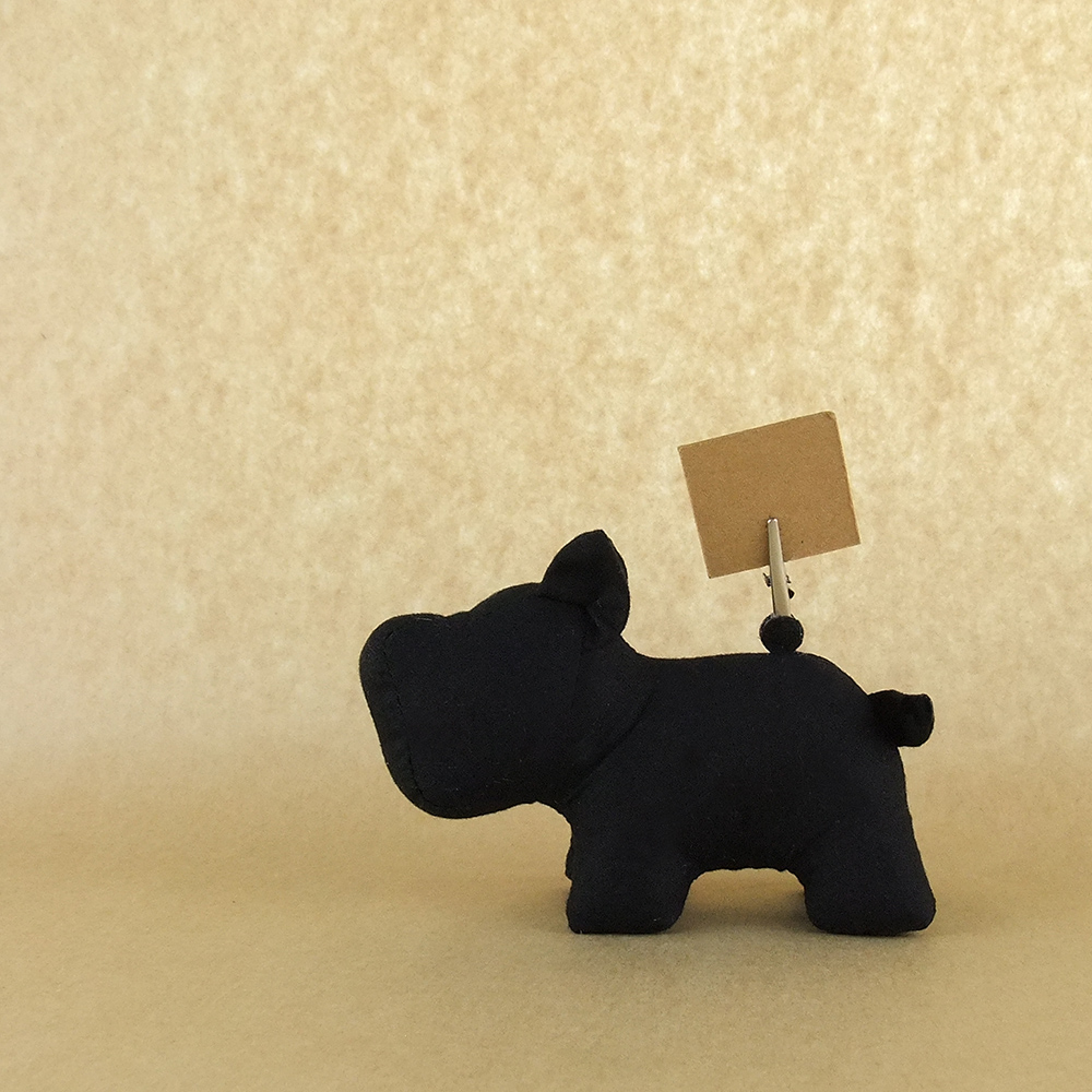 Westie Terrier black paperweight ที่ทับกระดาษ หนีบกระดาษ เวสตี้ เทอร์เรียร์ สีดำ