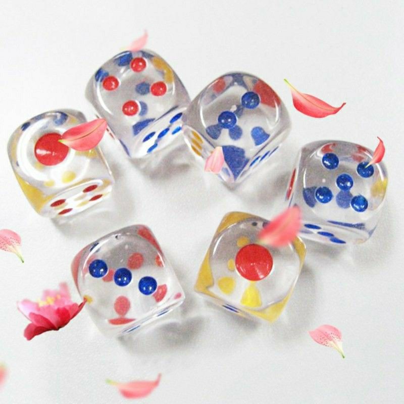 ลูกเต๋าใส 16mm ลูกเต๋าอะคลิลอก ♥️พร้อมส่งจากไทย งานดี สวยมาก🌈