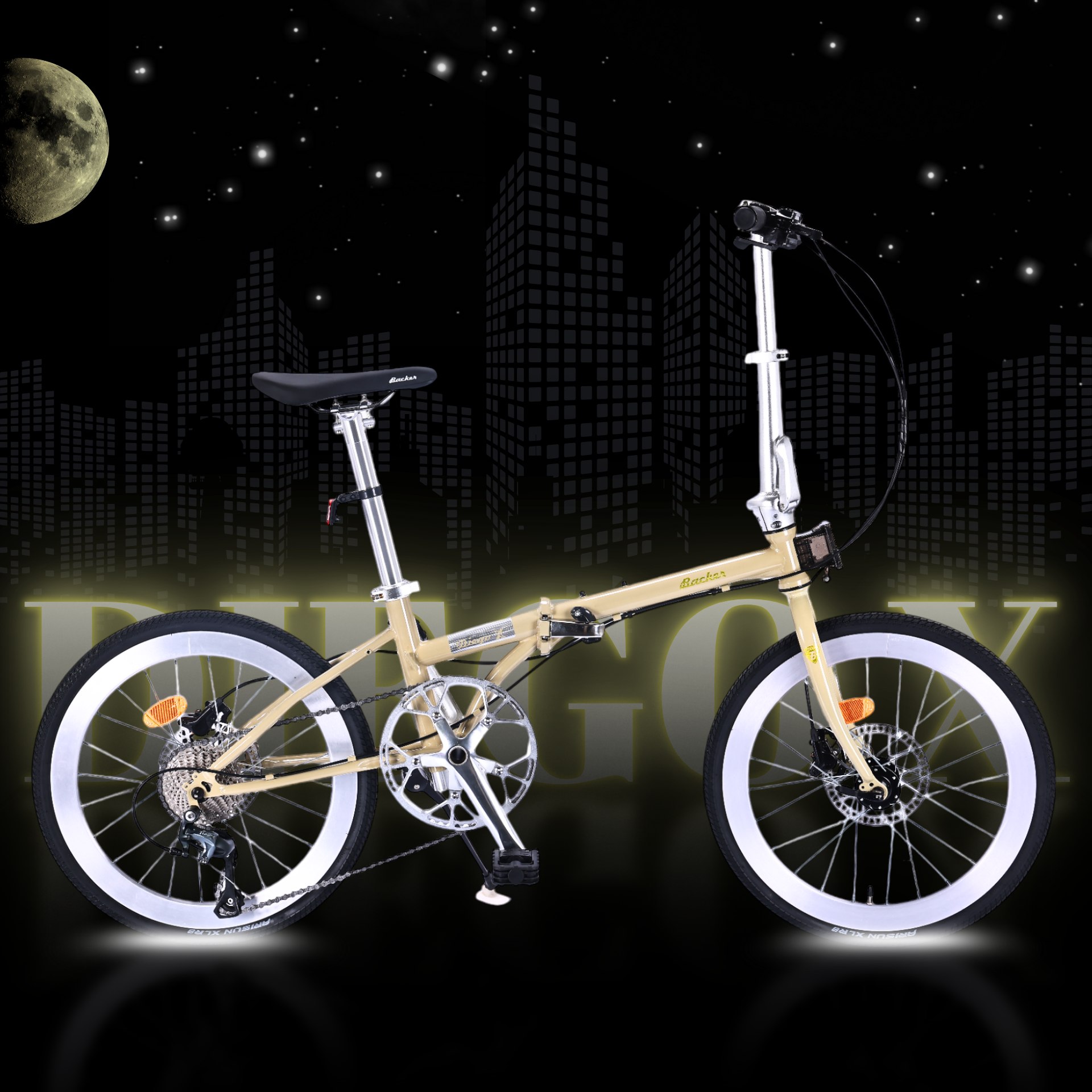 BACKER : DIEGO X จักรยานพับได้ เฟรมโครโมลี่ ตีนผี Shimano Tiagra 10 สปีด ดิสเบรกน้ำมัน