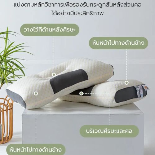 หมอนหนุนเพื่อสุขภาพ ลดกรน แก้ปวดคอ นุ่มแน่น หลับสบายตลอดคืน