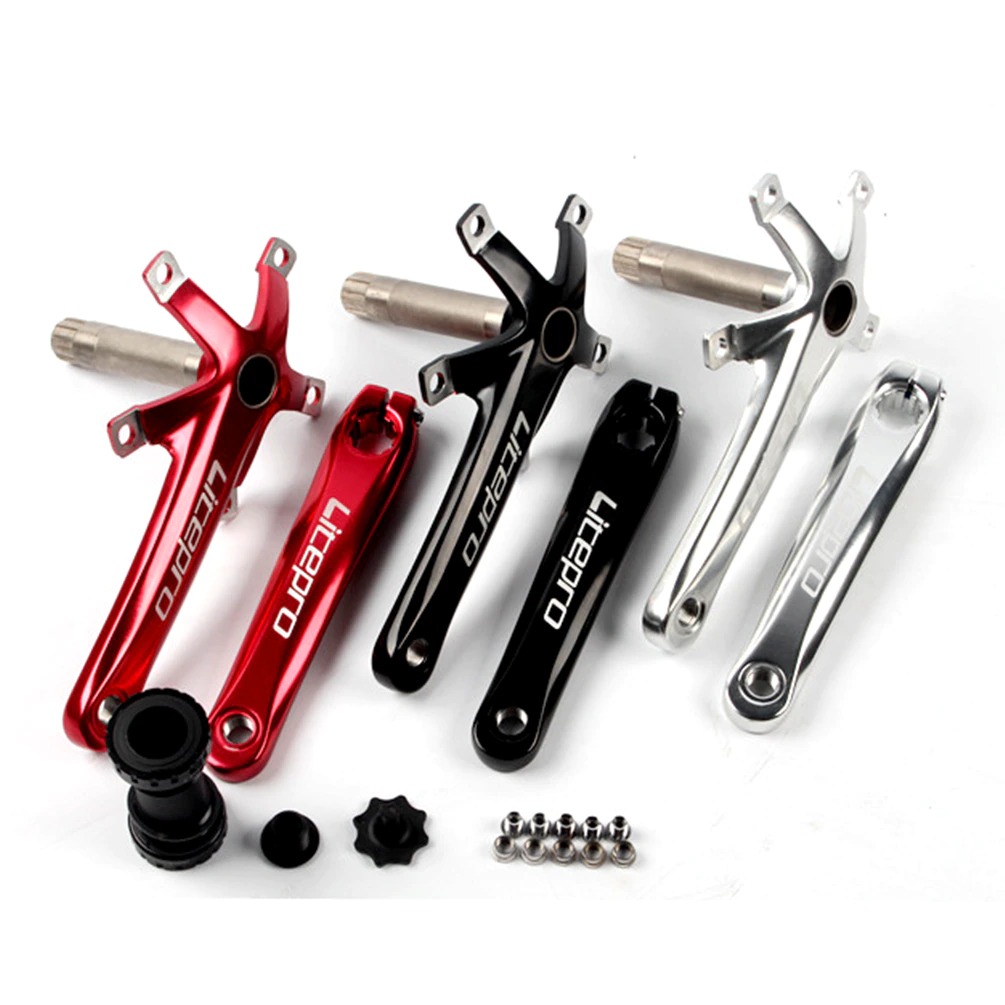 ชุดขาจานจักรยาน LITEPRO พร้อมกะโหลก Folding Bicycle Crank Aluminum 170mm BCD 130