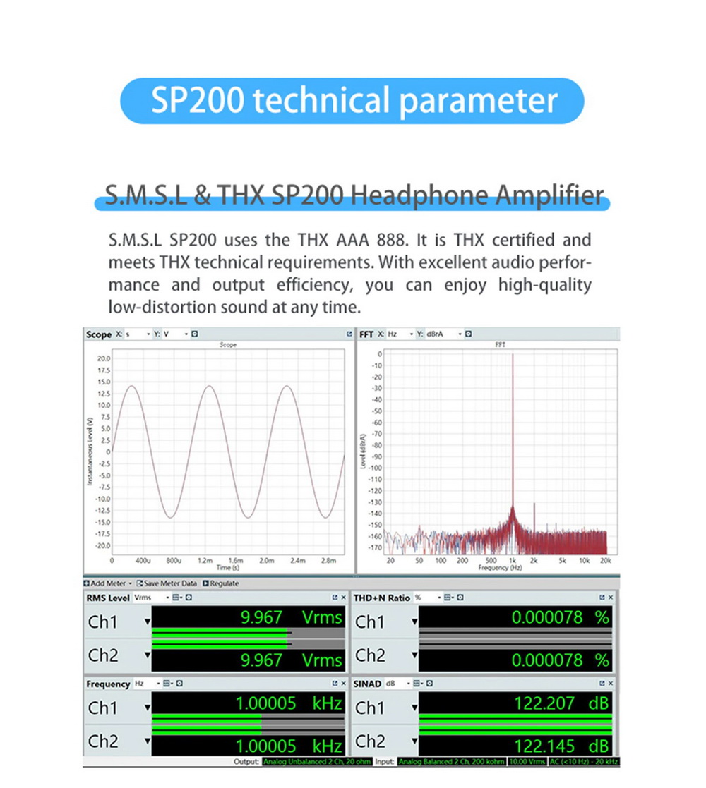 ขาย SMSL SP200 แอมป์ตั้งโต๊ะระดับ Hi-Res รองรับ THX ประกันศูนย์ไทย