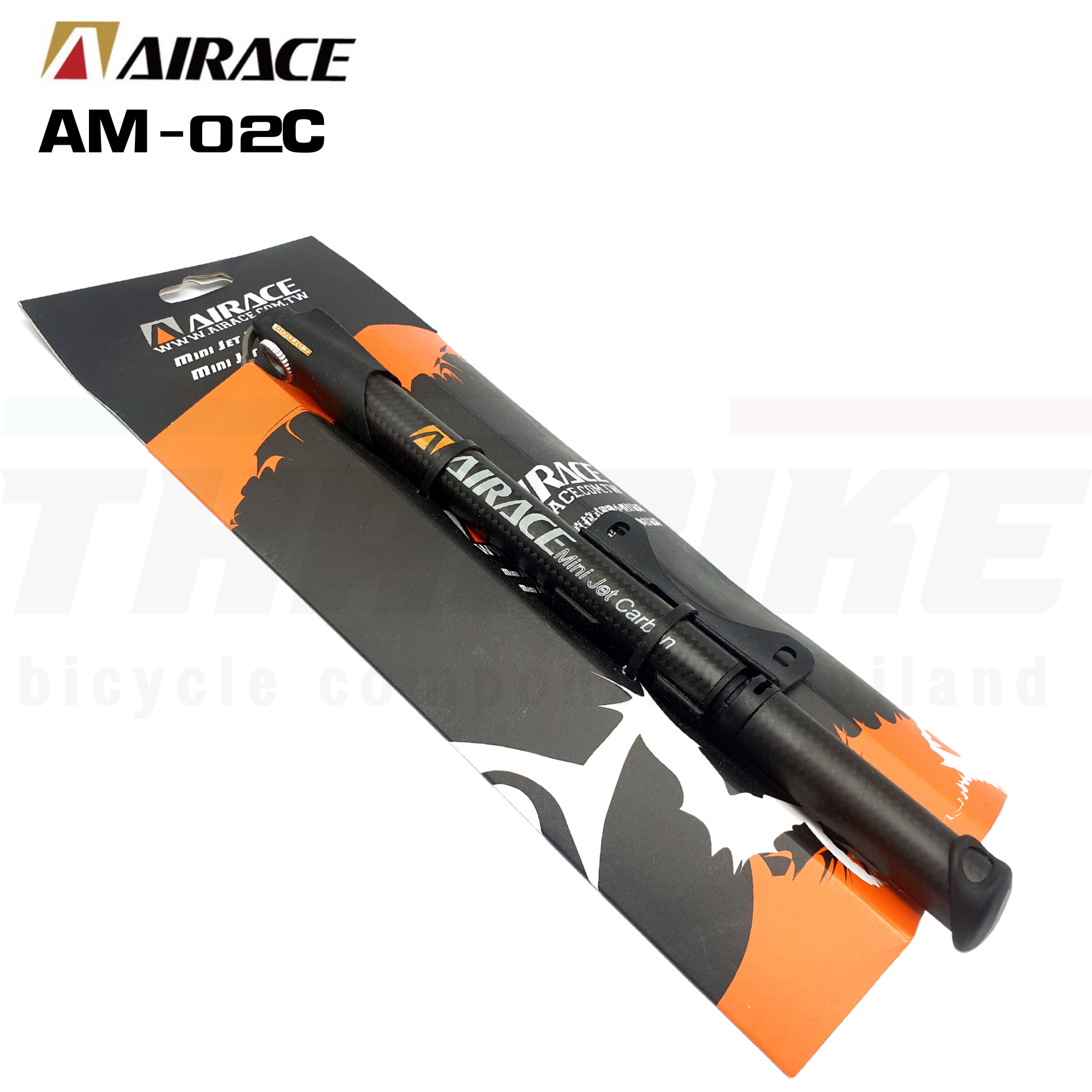 สูบจักรยานแบบพกพางานคาร์บอนAIRACE Model AM-02C