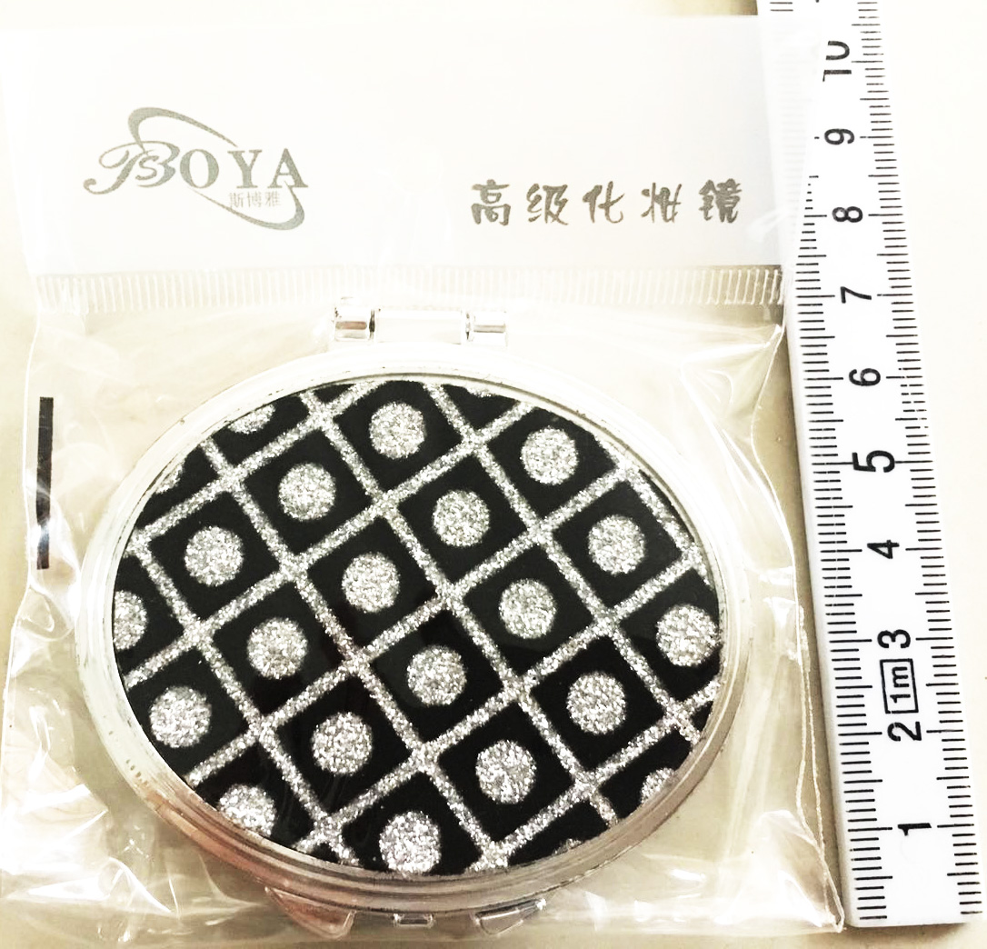 กระจกพับ 2 หน้า 6.5x7 ซม. (ทรงรี)