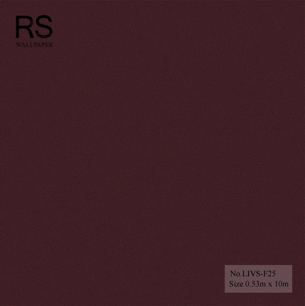 วอลเปเปอร์ ลายเรียบสีแดงมะฮอกกานี No.LIVS-F25