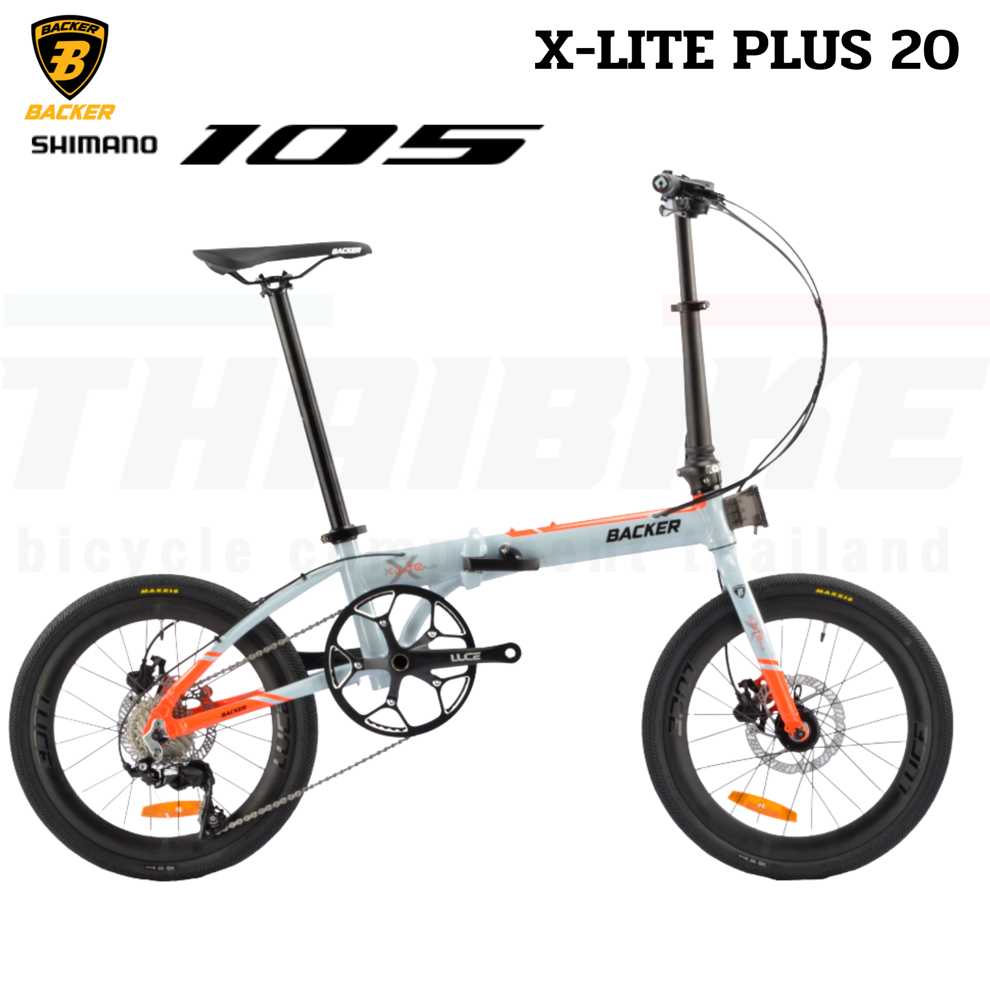 จักรยานพับรุ่นใหม่จาก Backer BACKER รุ่น X-LITE PLUS 20 นิ้ว SHIMANO 105