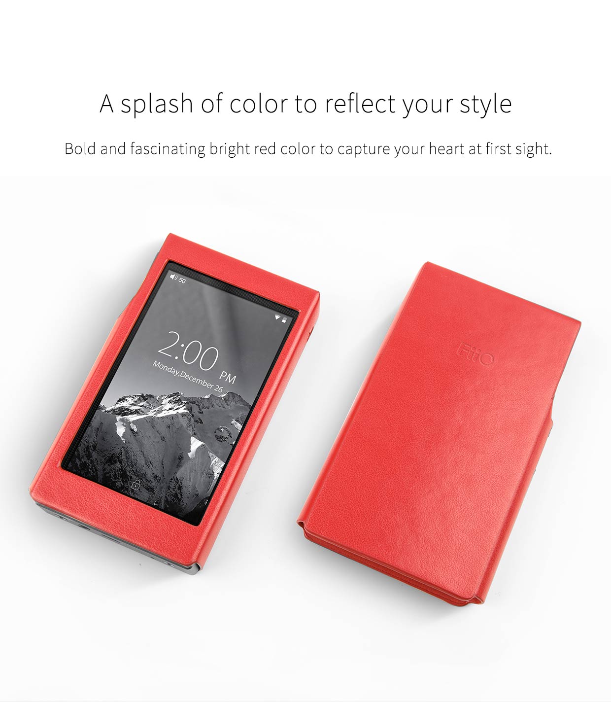 FiiO LC-FX5321 เคสหนังเกรดพรีเมี่ยมสำหรับ FiiO X5 III สีแดง (สินค้ามีตำหนิ)