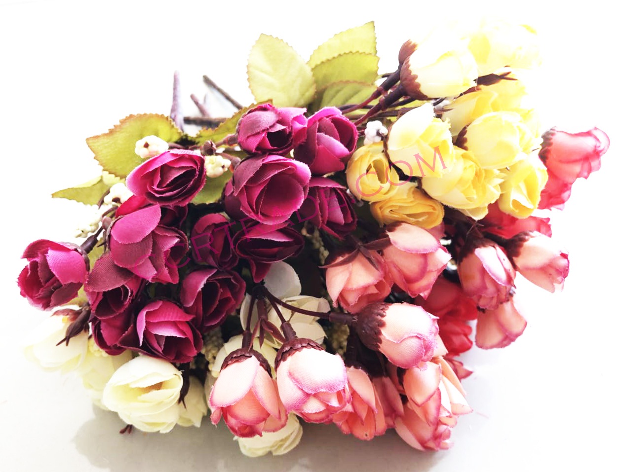 ดอกกุหลาบวินเทจ 15 ดอก คละสี 25 ซม.