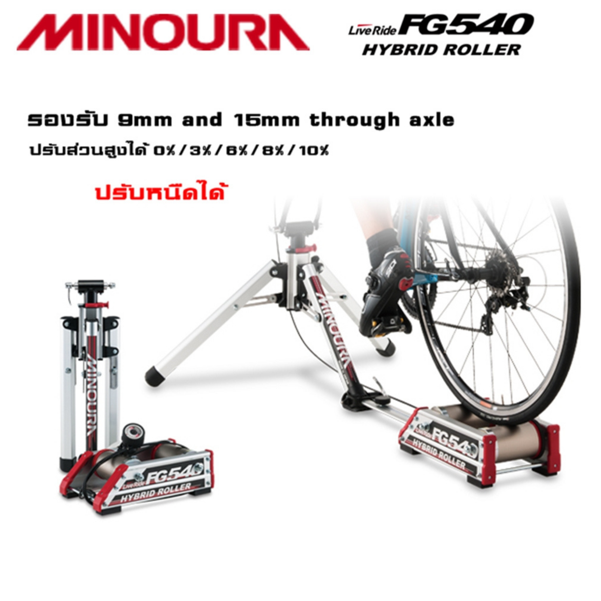 เทรนเน่อร์จักรยาน MINOURA แบบ HYBRID ROLLER FG-540 งานญี่ปุ่น