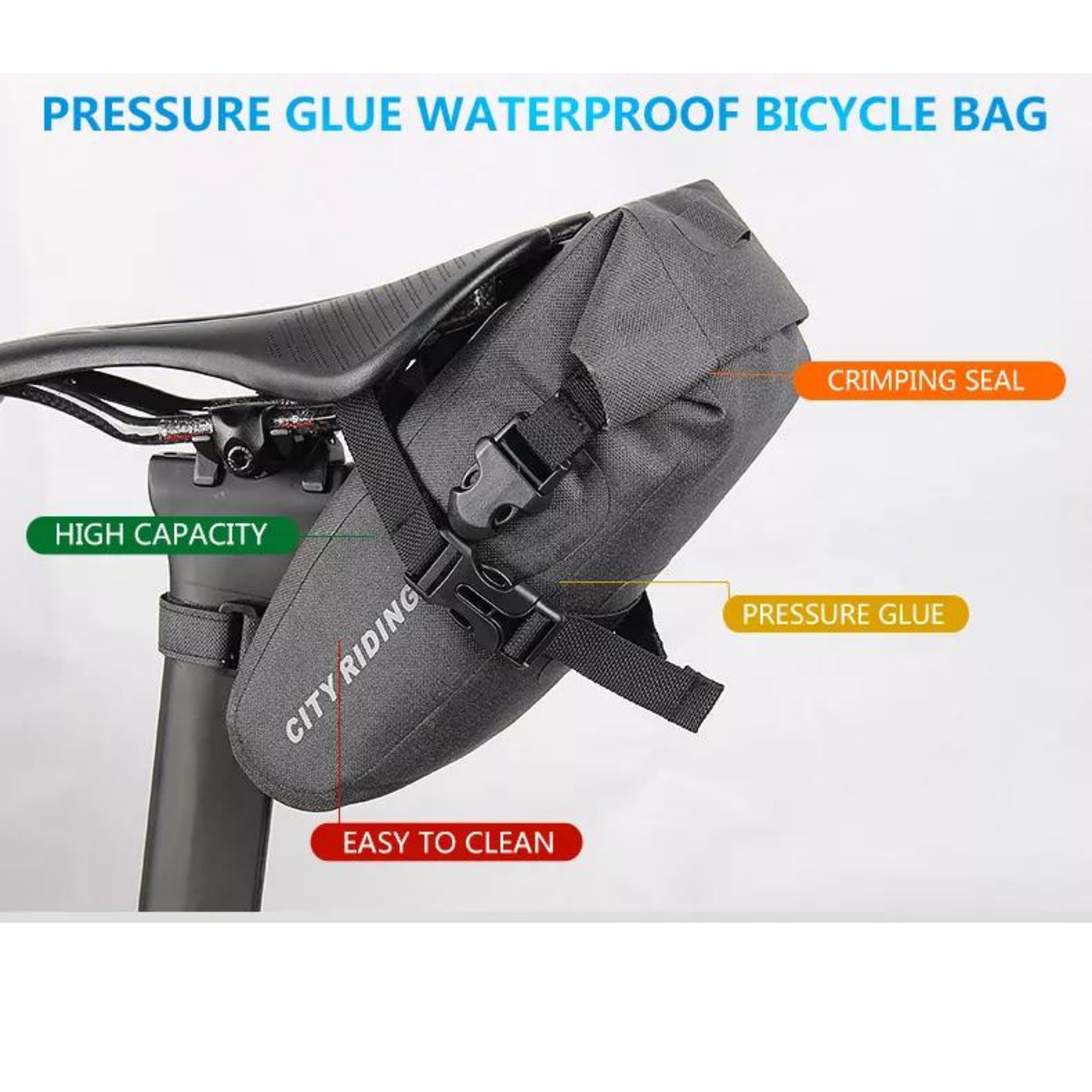 กระเป๋าใต้อานจักรยาน กันน้ำ ผ้าดี CITY RIDING