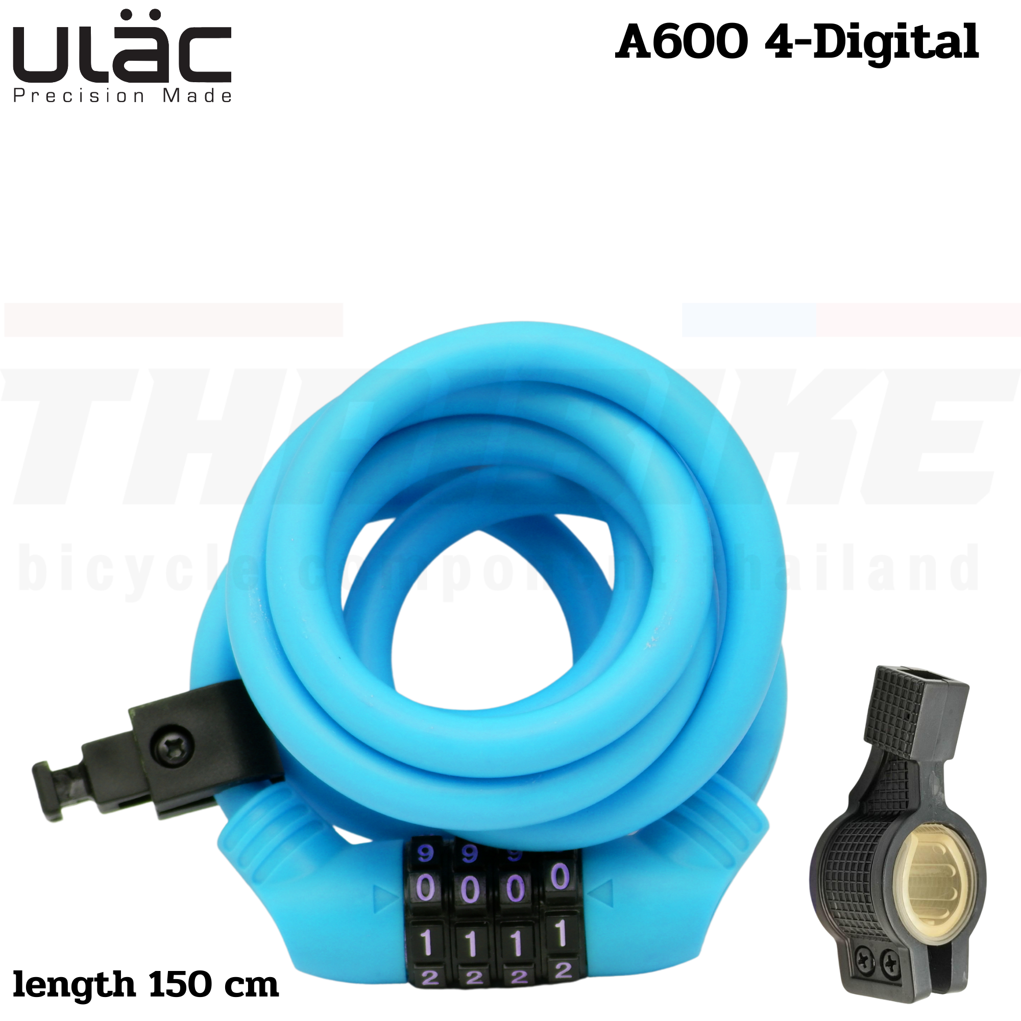 สายล๊อคจักรยานแบบรหัส ULAC รุ่น A600 4-Digital Code Password