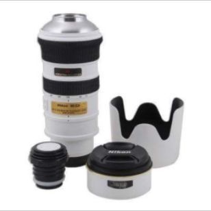 กระติกน้ำแก้วเลนส์ nikon 70-200‼️สะกด nikon ถูกต้อง🎁พร้อมส่งจากไทย