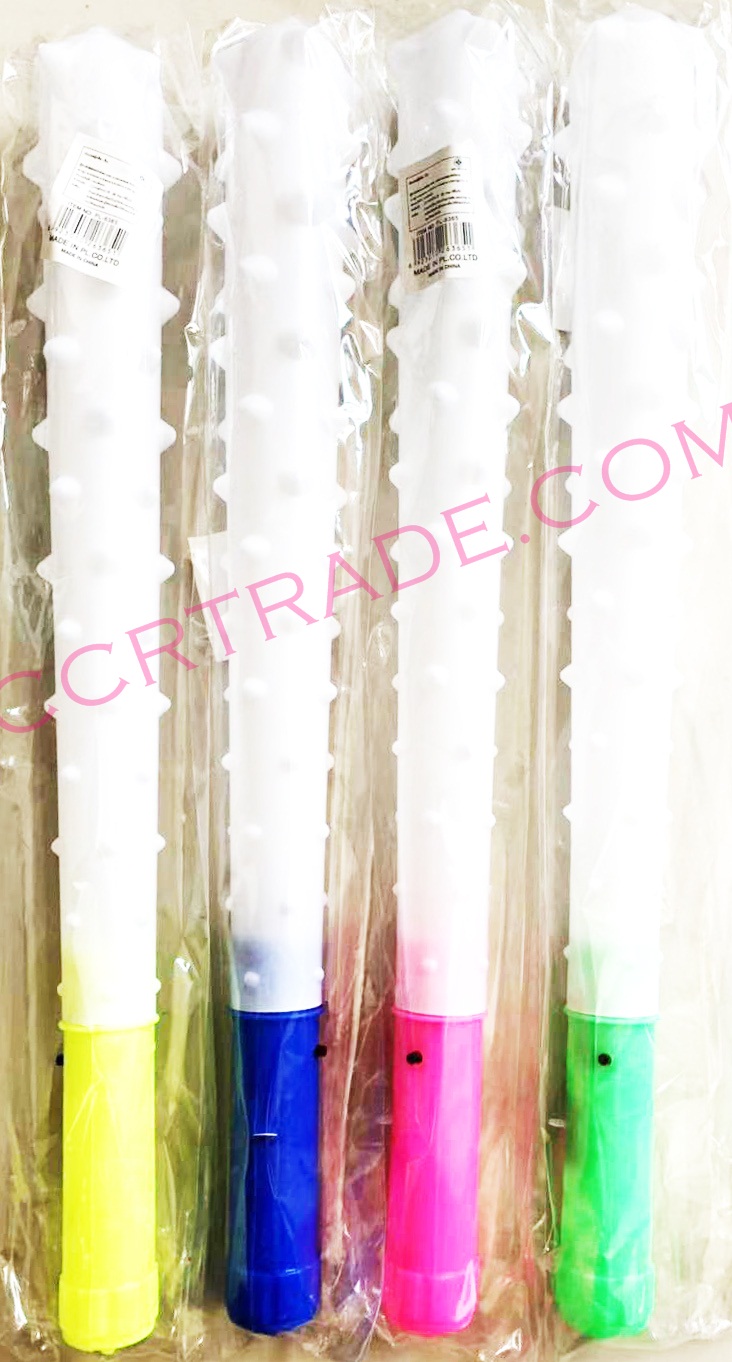 กระบองหนามจัมโบ้ มีไฟ 3 จังหวะ 40 ซม.(มีถ่านในตัว)