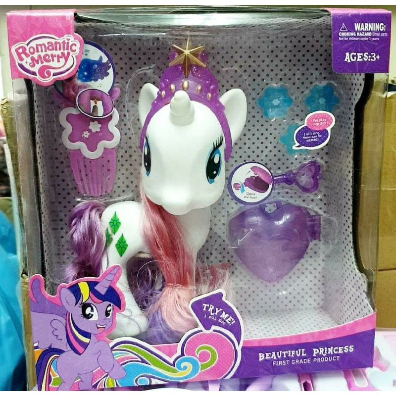 ตุ๊กตาโพนี่ มีเสียงมีไฟ 🎁หวีผมได้ ตัวใหญ่‼️งานเกรดดีมาก‼️พร้อมส่งจากไทย ส่งไว ค่าส่งถูก