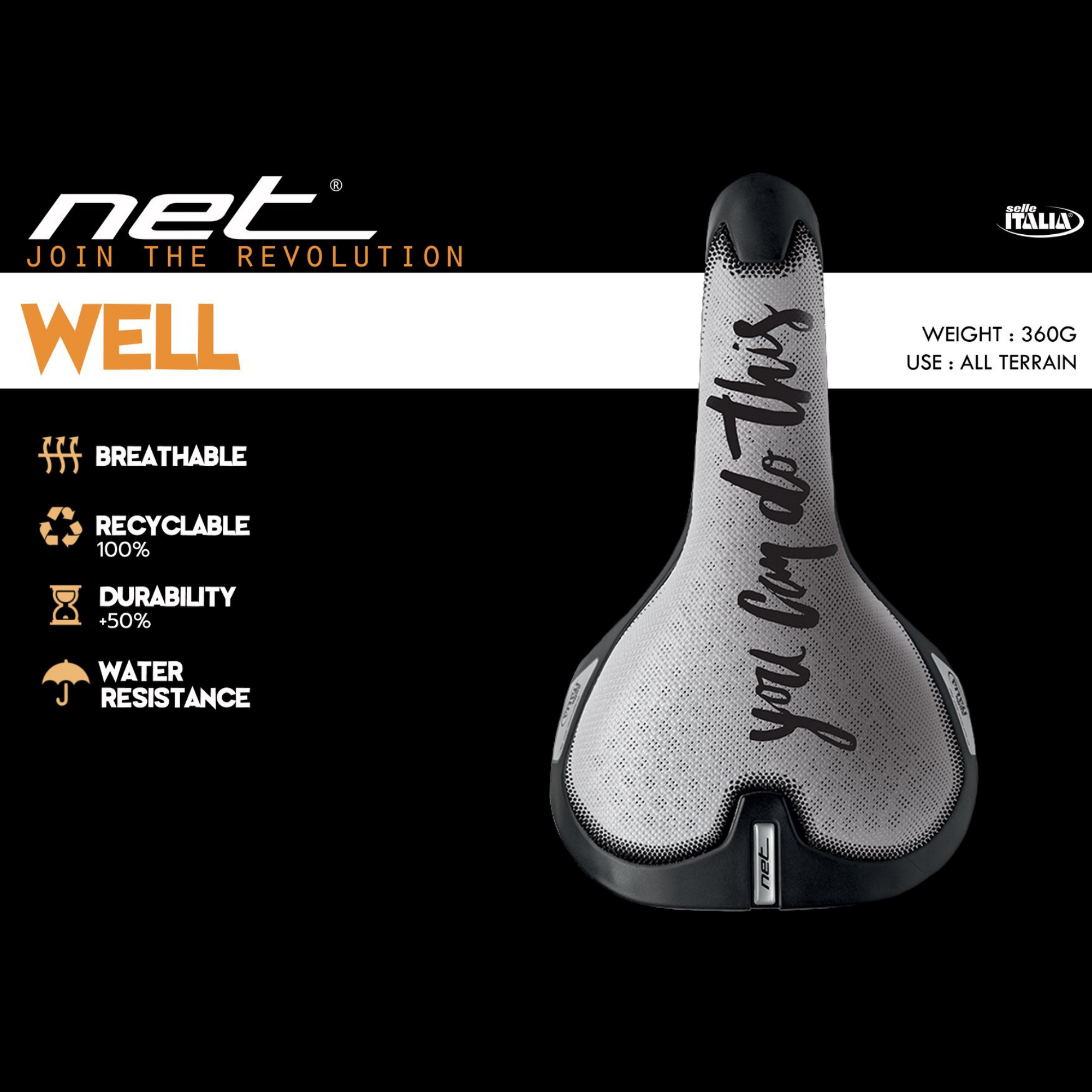 อานจักรยาน SELLE ITALIA NET เบาะจักรยานแนว Urban ที่ออกแบบรูปทรงเพื่อการใช้งานที่เน้นความสบายเป็นหลัก