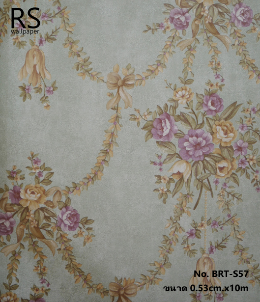 วอลเปเปอร์ ลายดอกไม้วินเทจ No.BRT-S57