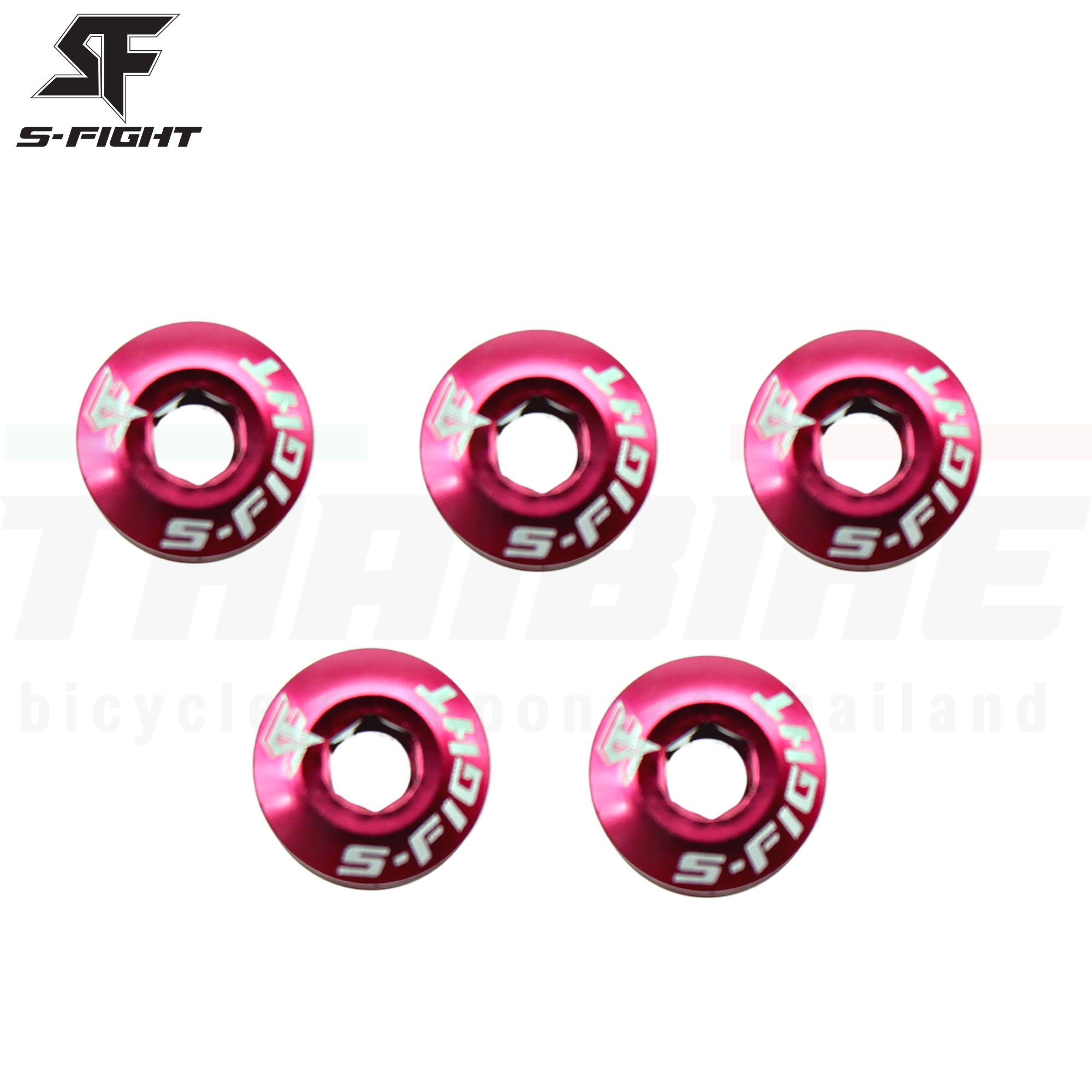 น็อตใบจานจักรยาน 5 ตัว S-FIGHT ขนาด 6.5/8.5 สำหรับจาน 1/2 ชั้น