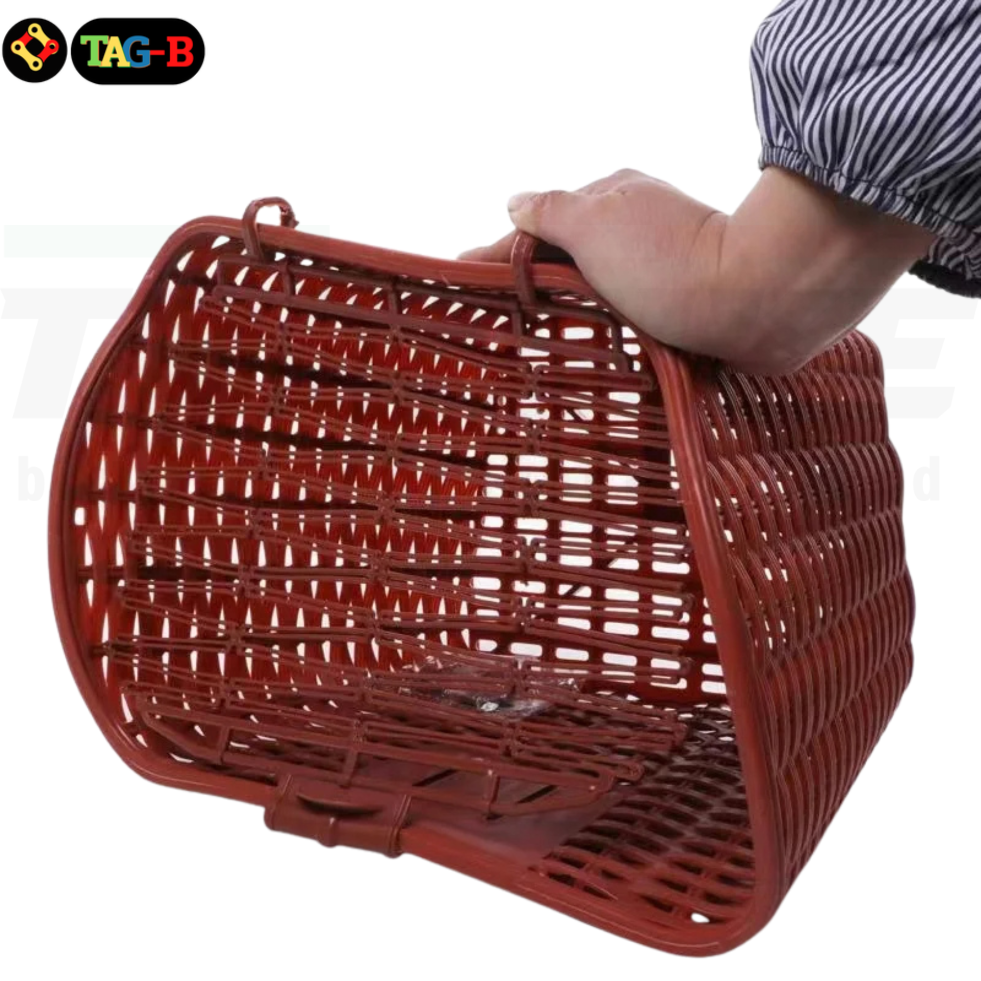 ตะกร้าหน้าจักรยานแม่บ้านแบบวินเทจ พลาสติก TAG