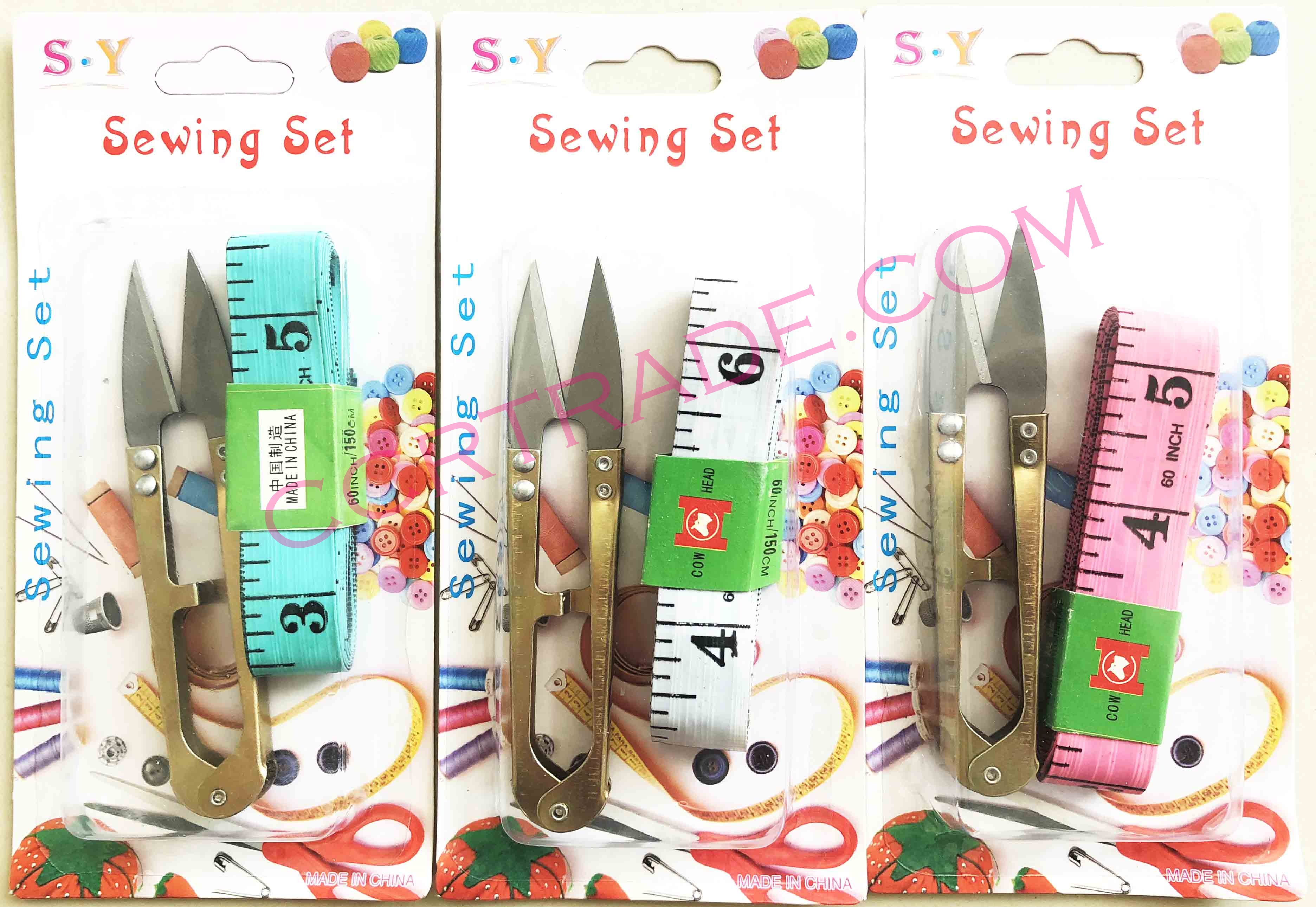 สายวัดเอวใหญ่+กรรไกรตัดขี้ด้ายแผง 16.5 ซม.