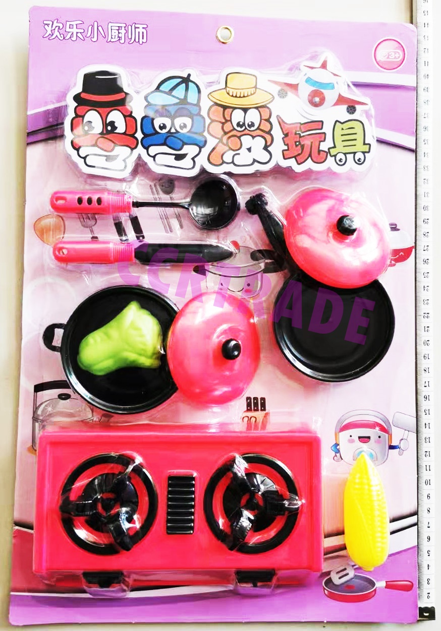 ชุดครัวสีหวาน+เตาแก๊สแผงครอบ 28.5x43 ซม.(1x3)