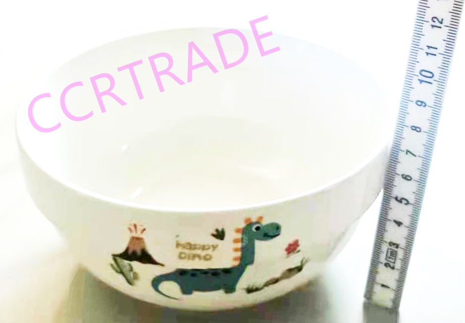 ชามกระเบื้อง ลาย Happy Dino 6 นิ้ว (งานหนา)