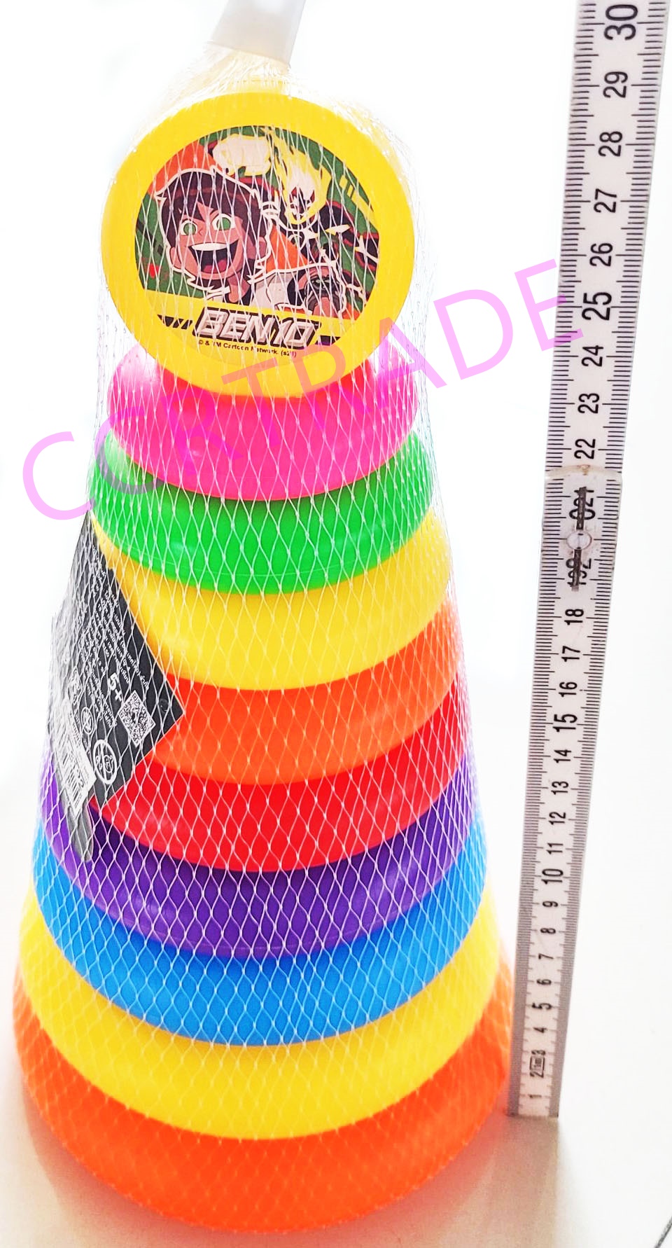 โยนห่วงเบนเทน 9 ชั้นจัมโบ้ 13.5x27 ซม.(ลิขสิทธิ์แท้)(1x3)