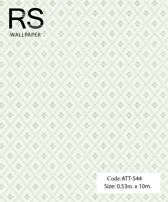 วอลเปเปอร์ลายหลุยส์เล็กสีทองพื้นโทนสีเขียวทอง ATT-S44