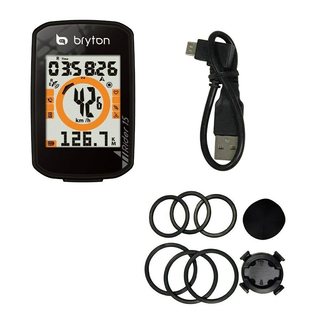ไมล์วัดความเร็วจักรยาน แบบ GPS Bryton Rider 15C พร้อมชุดวัดรอบขา