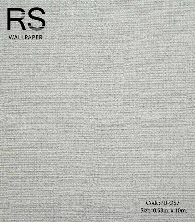 วอลเปเปอร์เทกเจอร์ผ้าพื้นโทนสีเทาอ่อนอมสีขาว PU-Q57