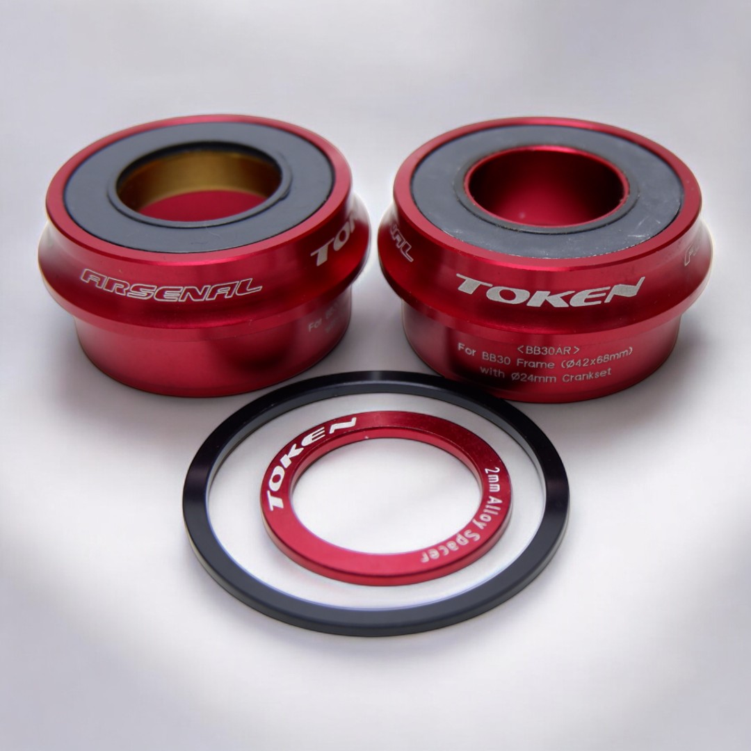 กะโหลกจักรยาน TOKEN BB30AR TBT เฟรม 42x68mm.Spindle FOR SHIMANO 24mm