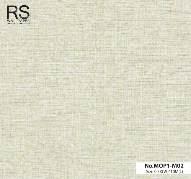 วอลเปเปอร์สีครีม มีเทกเจอร์ No.MOP1-M02