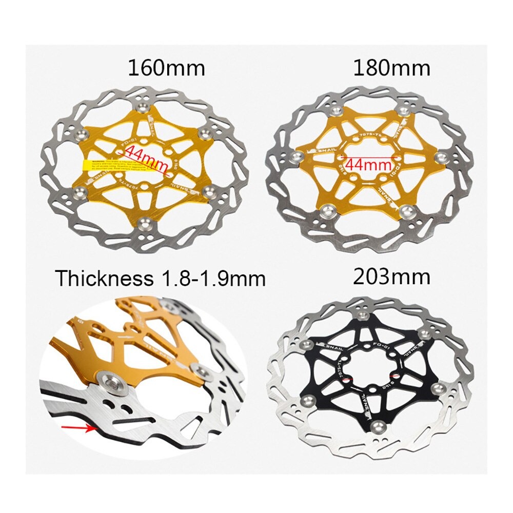 ใบดิสเบรคจักรยาน SNAIL ดิสแต่ง 160/180 จานดิส