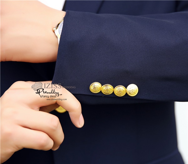 ST113- **พรีออเดอร์มีสีน้ำเงินและสีดำ** สูทยาวแฟนซีผู้ชายสีน้ำเงินและสีดำ ชุดสูทเจ้าบ่าว สูทแฟนซี ถ่ายพรีเวดดิ้ง & ชุดแต่งงานแฟนซี (Fancy wedding dress) สูทผู้ชายสีน้ำเงิน และสีดำ